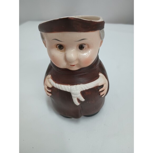 Vintage Friar Tuck Creamer Monk Cute - Picture 1 of 8